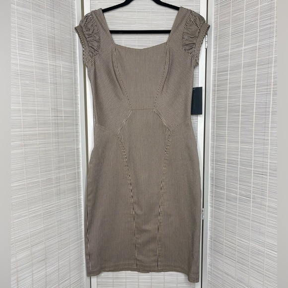 Zac Posen Manor Sweet Heart Dress Size 10 Black White NWT - Picture 1 of 11